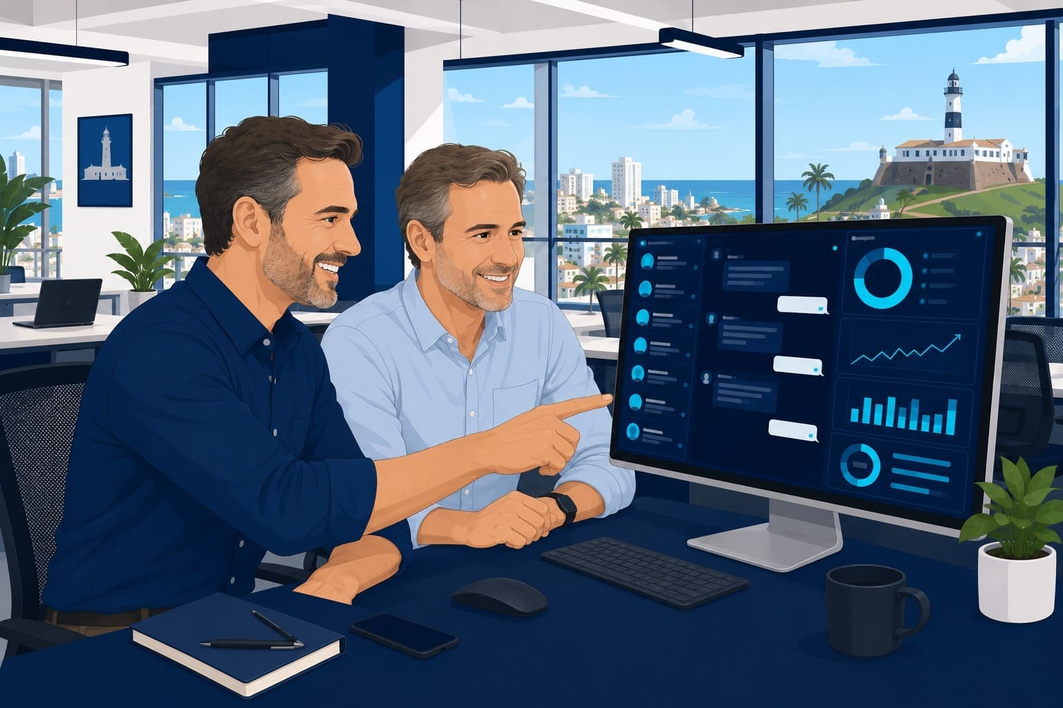 Fundadores da Chama IA — empresa brasileira de automação de atendimento